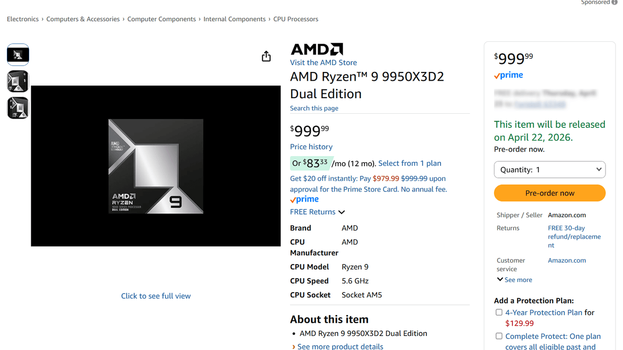 AMD Ryzen 9 9950X3D Menarik Perhatian dengan Harga Jual Tinggi, Pihak Resmi Konfirmasi Harga Tetap 899 Dolar AS